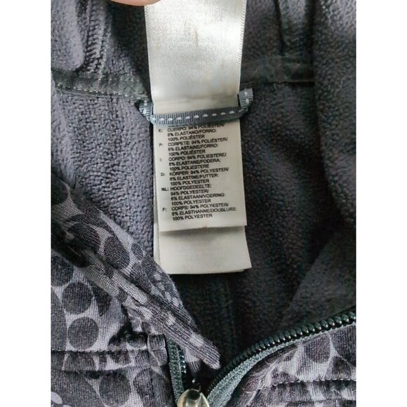 THE NORTH FACE Fleece Lined Outdoor Womens Track Jacket Black Hooded Floral M - Picture 9 of 14